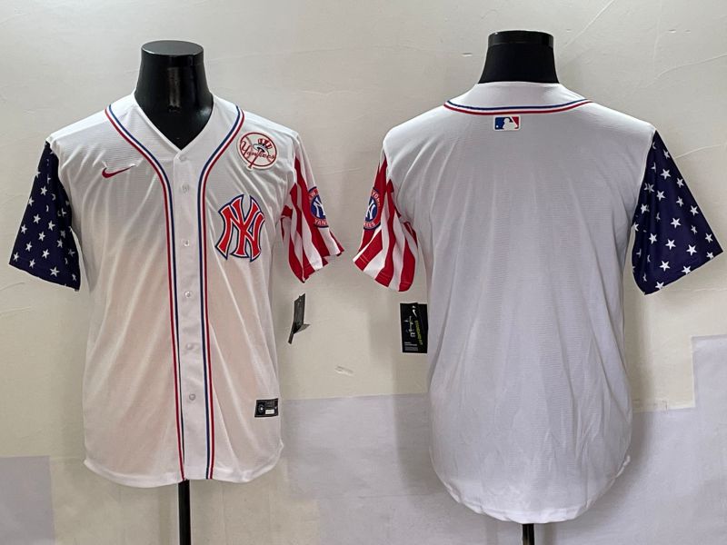 Men New York Yankees Blank White a generation of national flags Jointly Name 2025 Nike MLB Jersey style 4